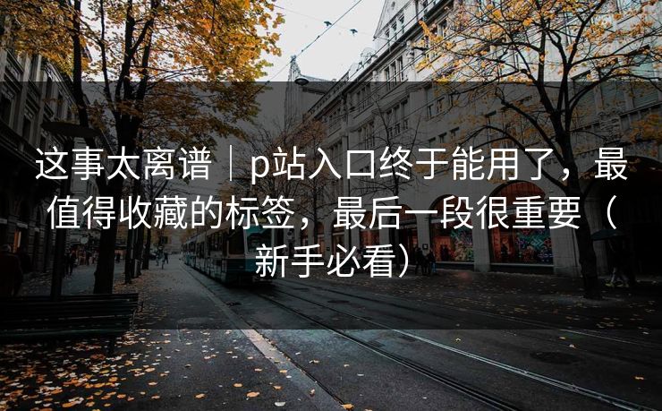 这事太离谱｜p站入口终于能用了，最值得收藏的标签，最后一段很重要（新手必看）