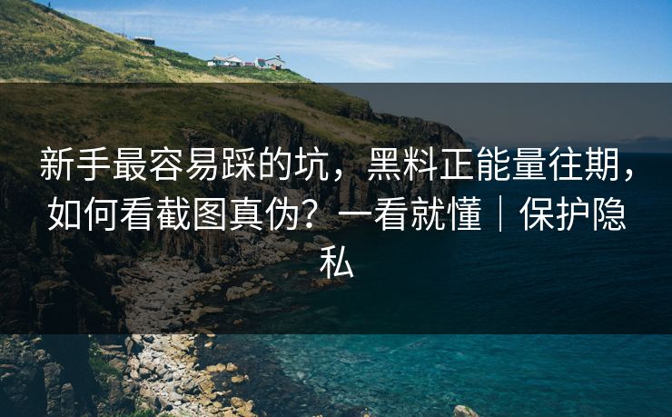 新手最容易踩的坑，黑料正能量往期，如何看截图真伪？一看就懂｜保护隐私