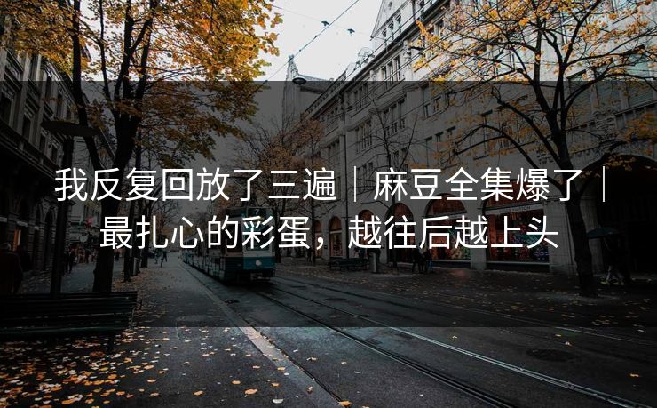 我反复回放了三遍｜麻豆全集爆了｜最扎心的彩蛋，越往后越上头