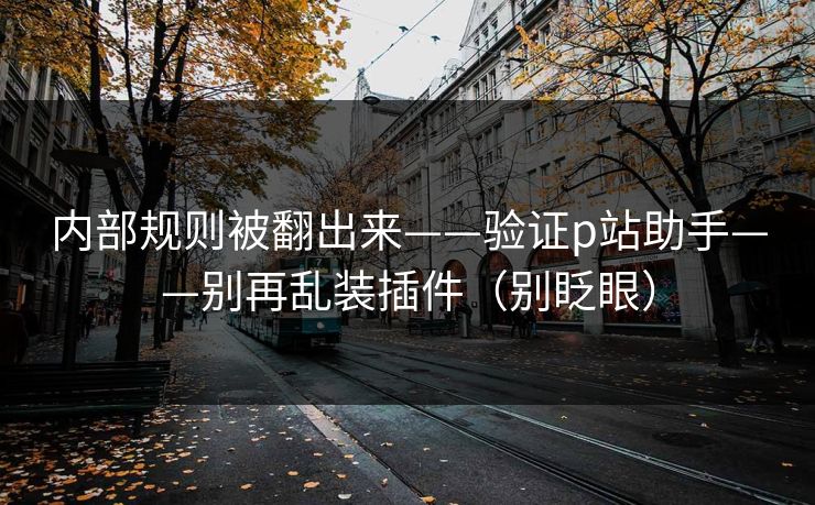 内部规则被翻出来——验证p站助手——别再乱装插件(别眨眼) 内部规则被翻出来——验证p站助手——别再乱装插件(别眨眼)
